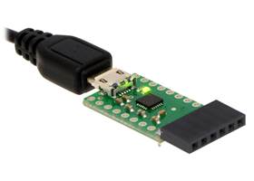 CP2104 USB-to-serial adapter carrier - right angle header